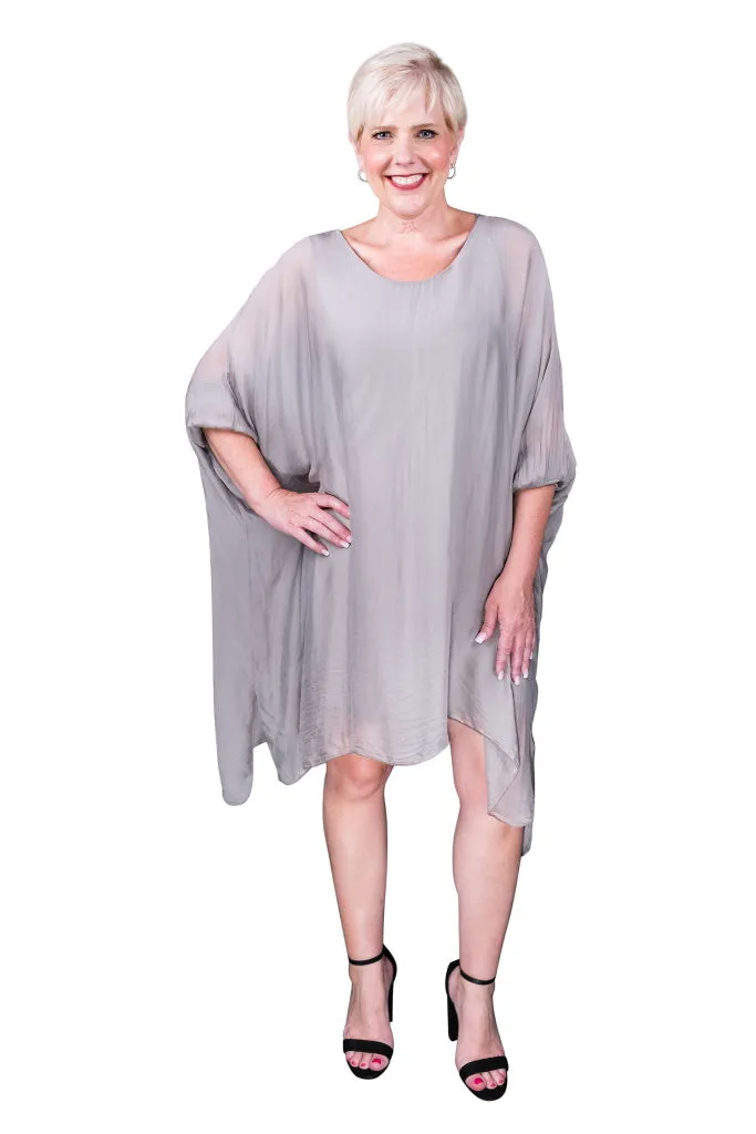 Alessia Silk Kaftan Dress (DQ202) - FINAL SALE