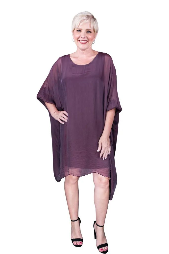 Alessia Silk Kaftan Dress (DQ202) - FINAL SALE