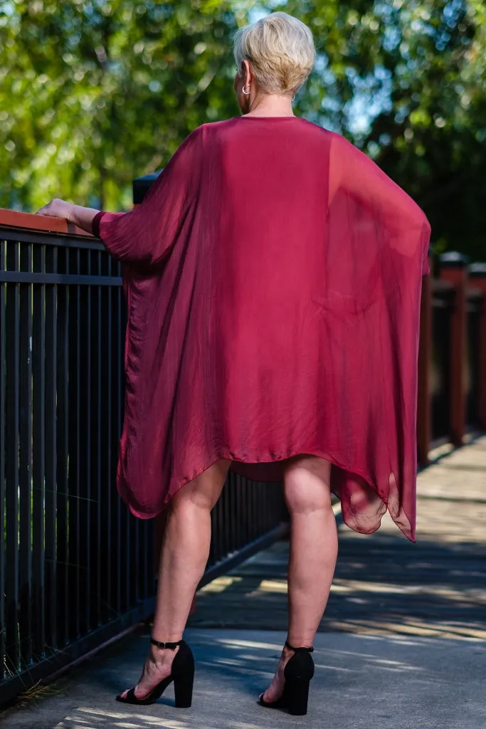 Alessia Silk Kaftan Dress (DQ202) - FINAL SALE
