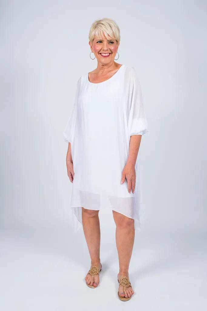 Alessia Silk Kaftan Dress (DQ202) - FINAL SALE