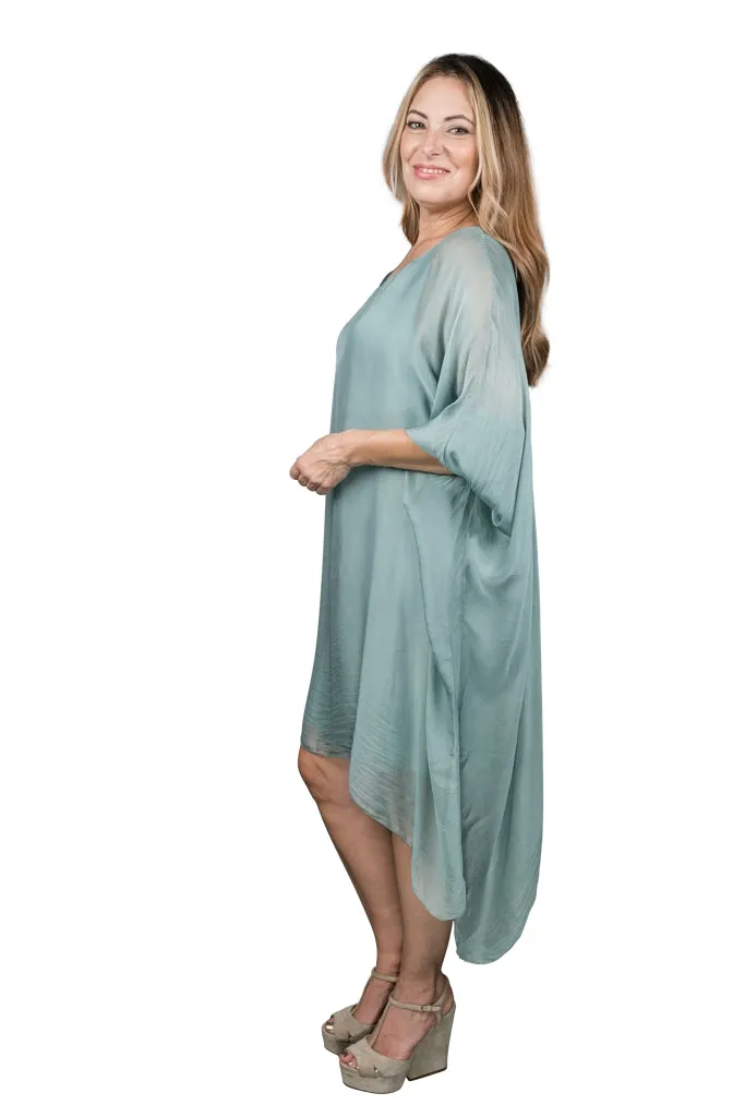 Alessia Silk Kaftan Dress (DQ202) - FINAL SALE