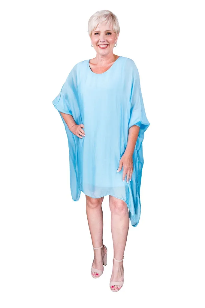 Alessia Silk Kaftan Dress (DQ202) - FINAL SALE