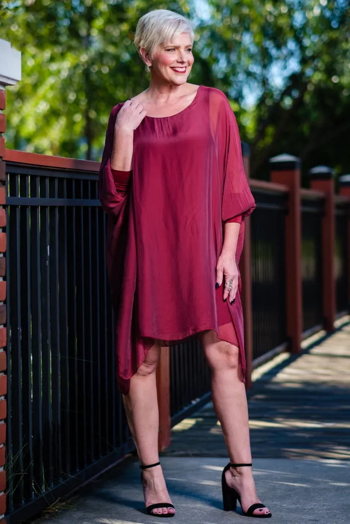 Alessia Silk Kaftan Dress (DQ202) - FINAL SALE