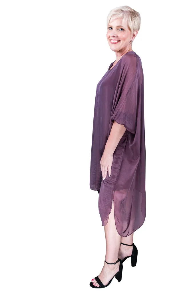 Alessia Silk Kaftan Dress (DQ202) - FINAL SALE