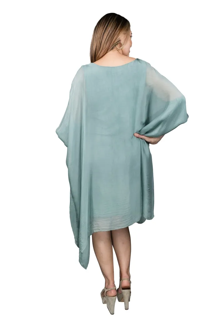 Alessia Silk Kaftan Dress (DQ202) - FINAL SALE