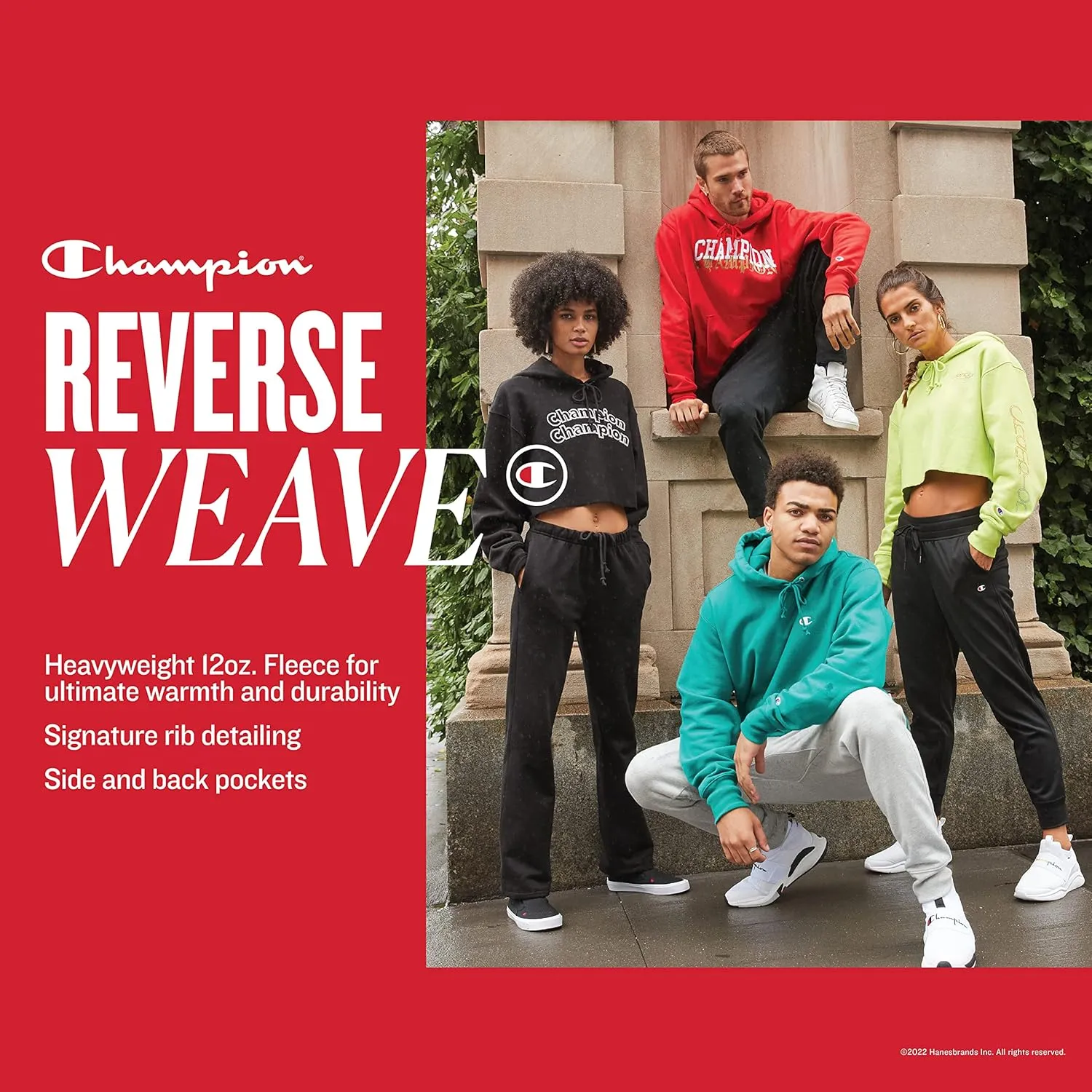 Champion Men's Reverse Weave Joggers, Comfortable, Fleece Pants For Men, C Logo, 30.5