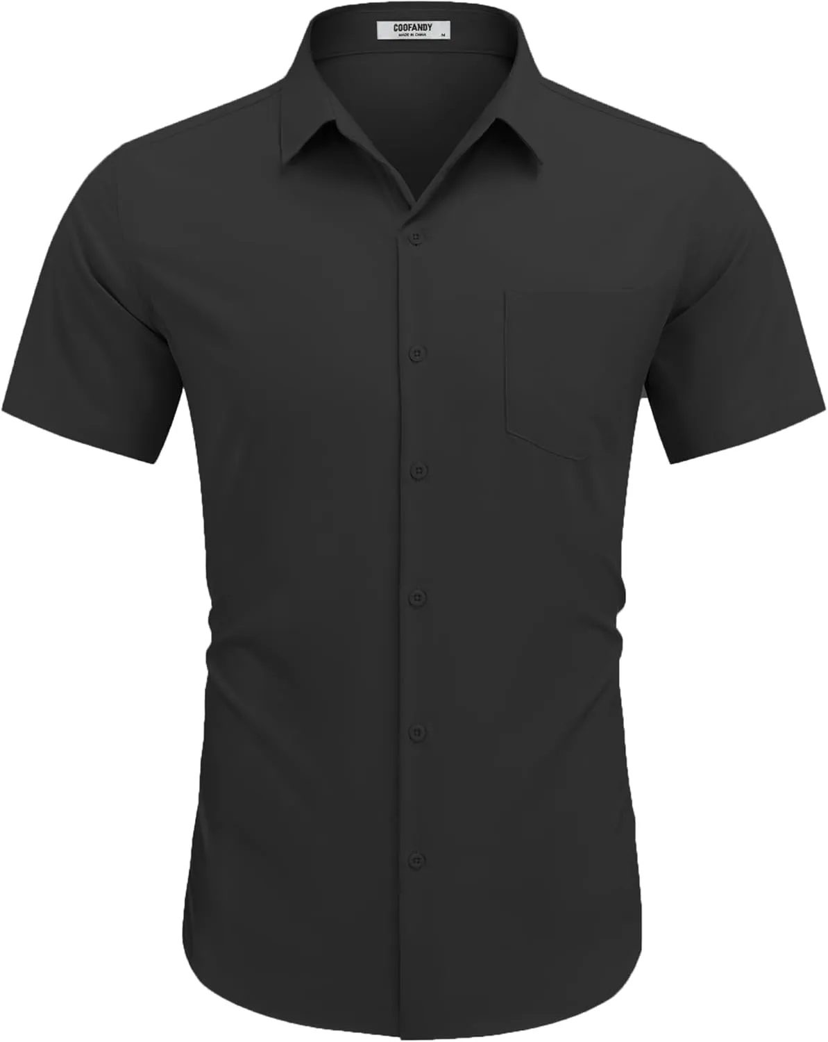 COOFANDY Men's Dress Shirts Short Sleeve Business Casual Regular Fit Button Down Shirts with Pocket
