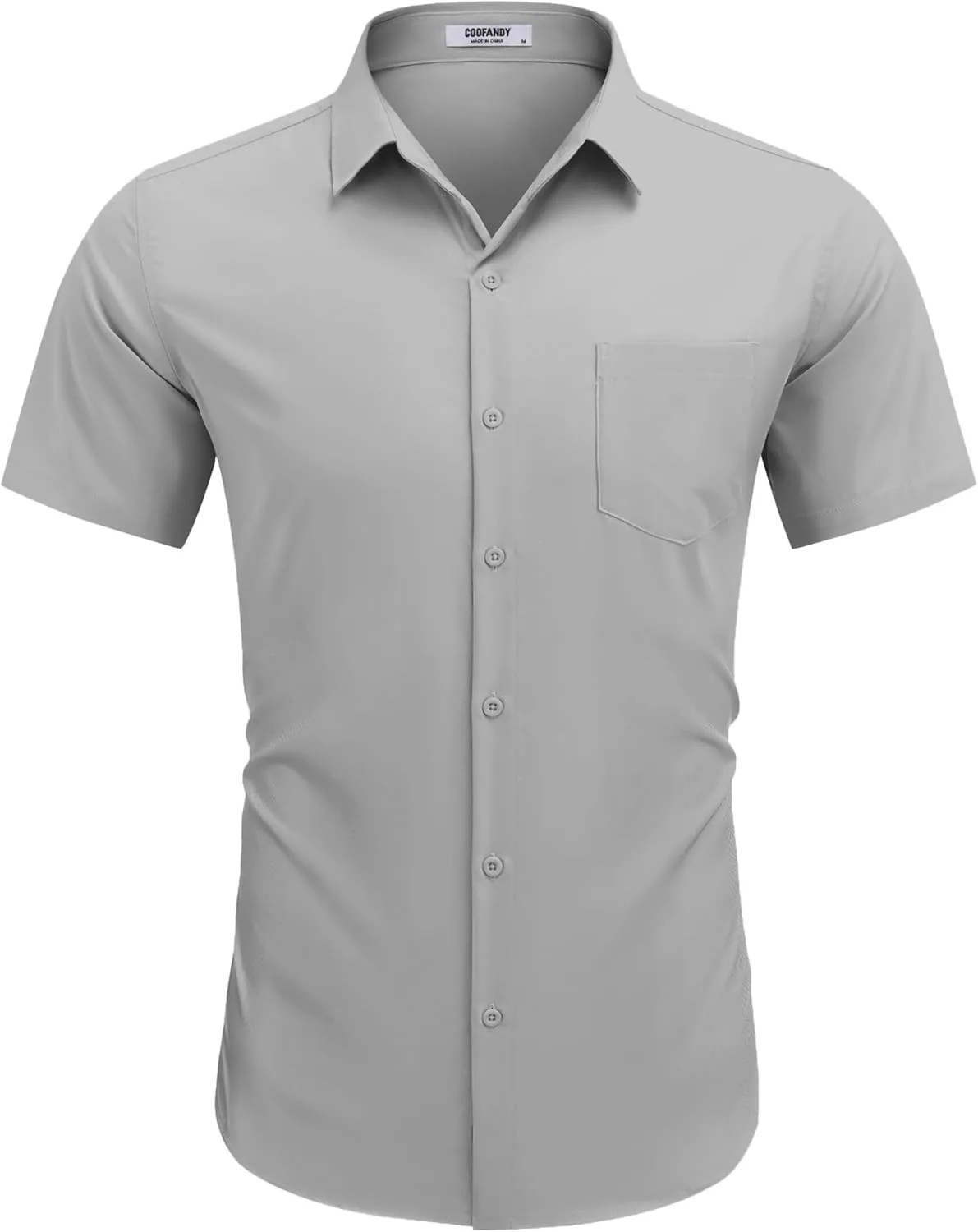 COOFANDY Men's Dress Shirts Short Sleeve Business Casual Regular Fit Button Down Shirts with Pocket