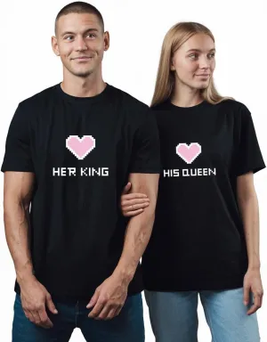 Couple Shirt for Him and Her Couple Crewneck Outfit King and Queen Tshirt Husband and Wife Shirt 1 Piece