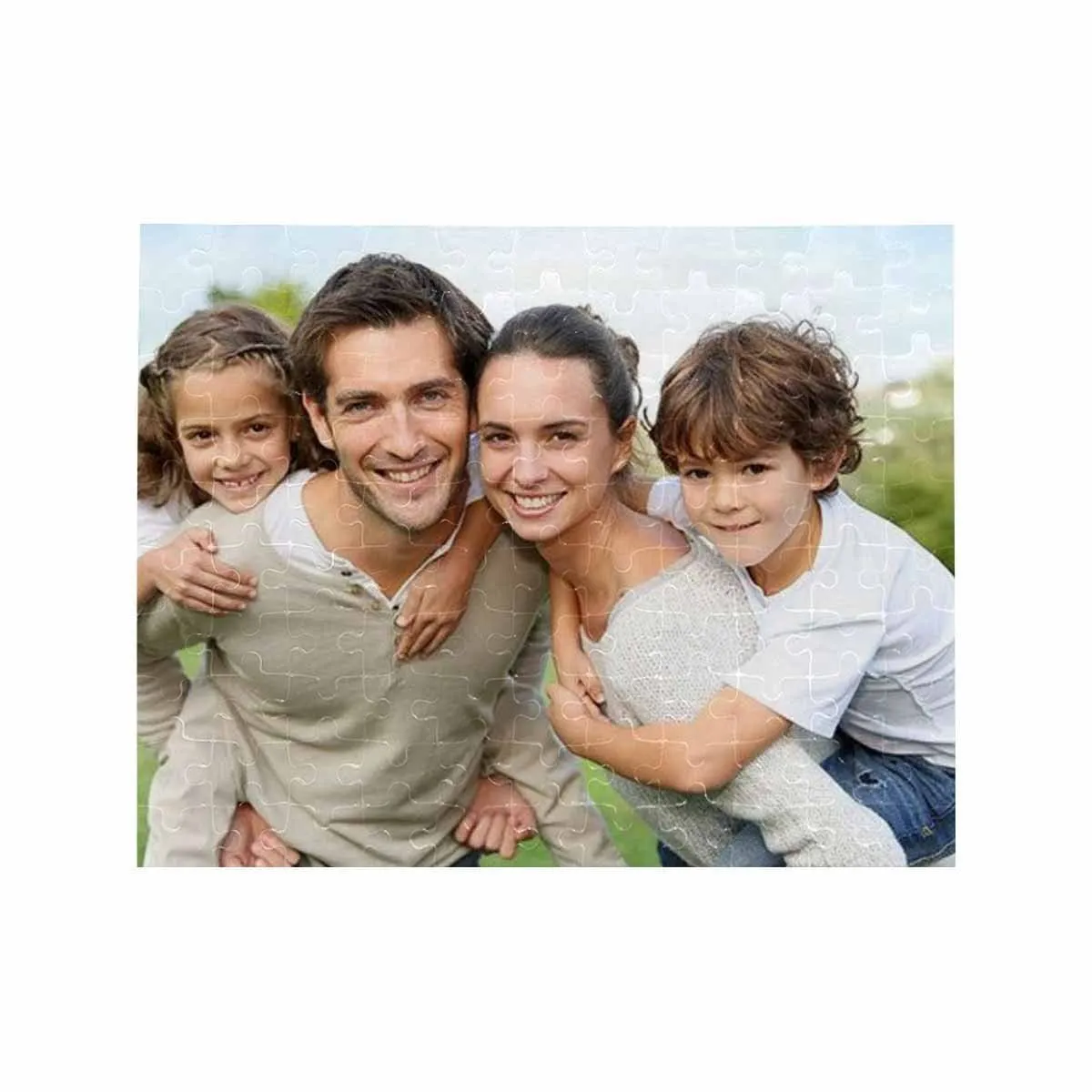 Custom Photo Loving Family Rectangle Jigsaw Puzzle