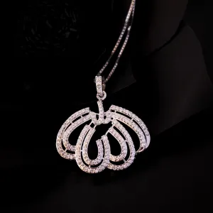 Diamond style Allah pendant with chain
