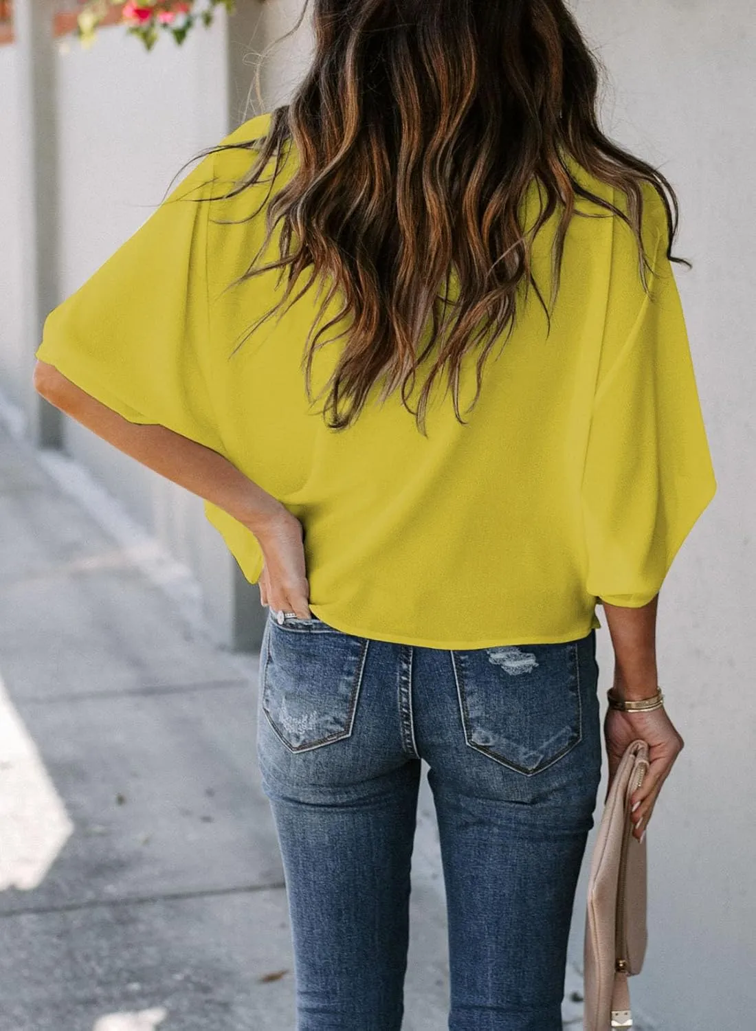 Dokotoo Womens Blouses and Tops Short Sleeve Chiffon Shirts and Tops