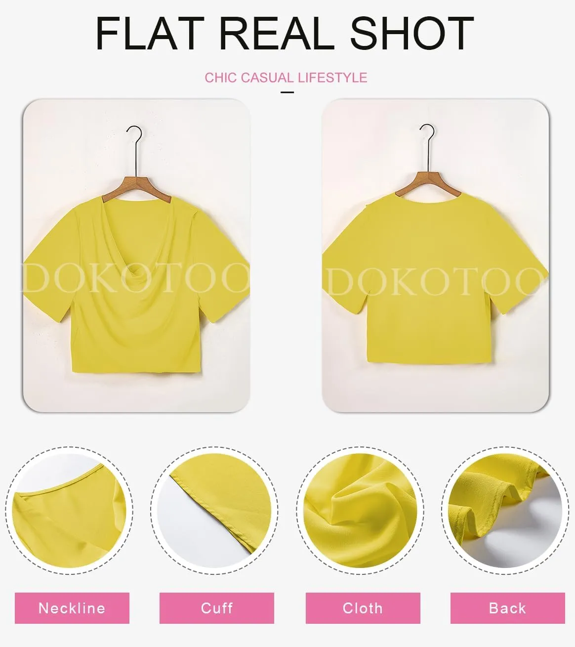 Dokotoo Womens Blouses and Tops Short Sleeve Chiffon Shirts and Tops