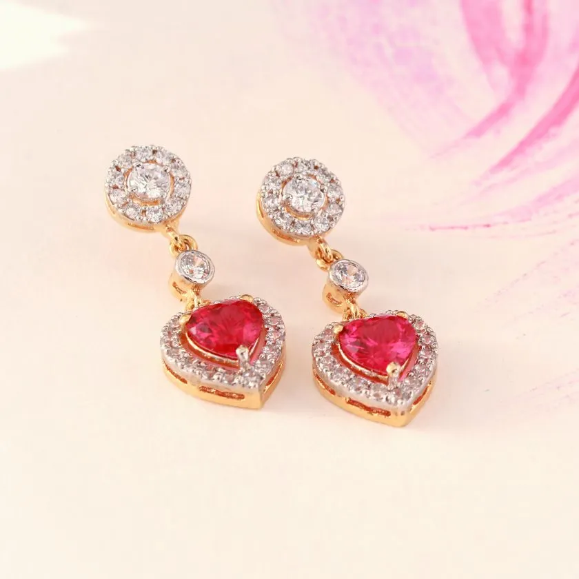 Earrings In Chetum And Zircons