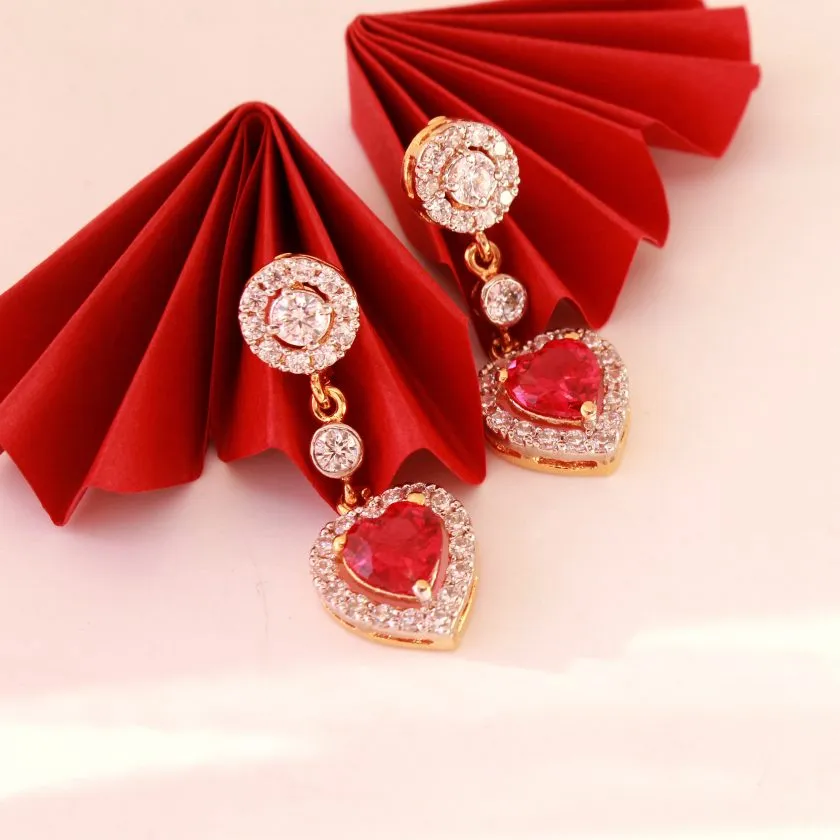 Earrings In Chetum And Zircons