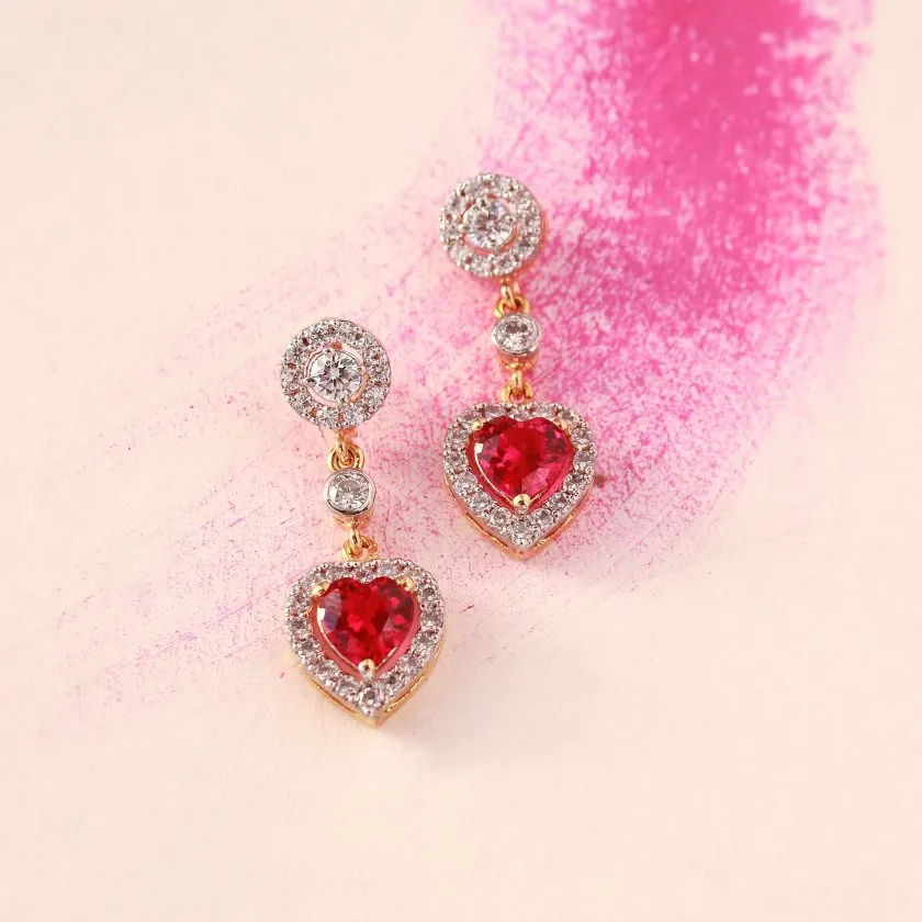 Earrings In Chetum And Zircons