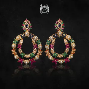 Earrings in Multi Color Stones