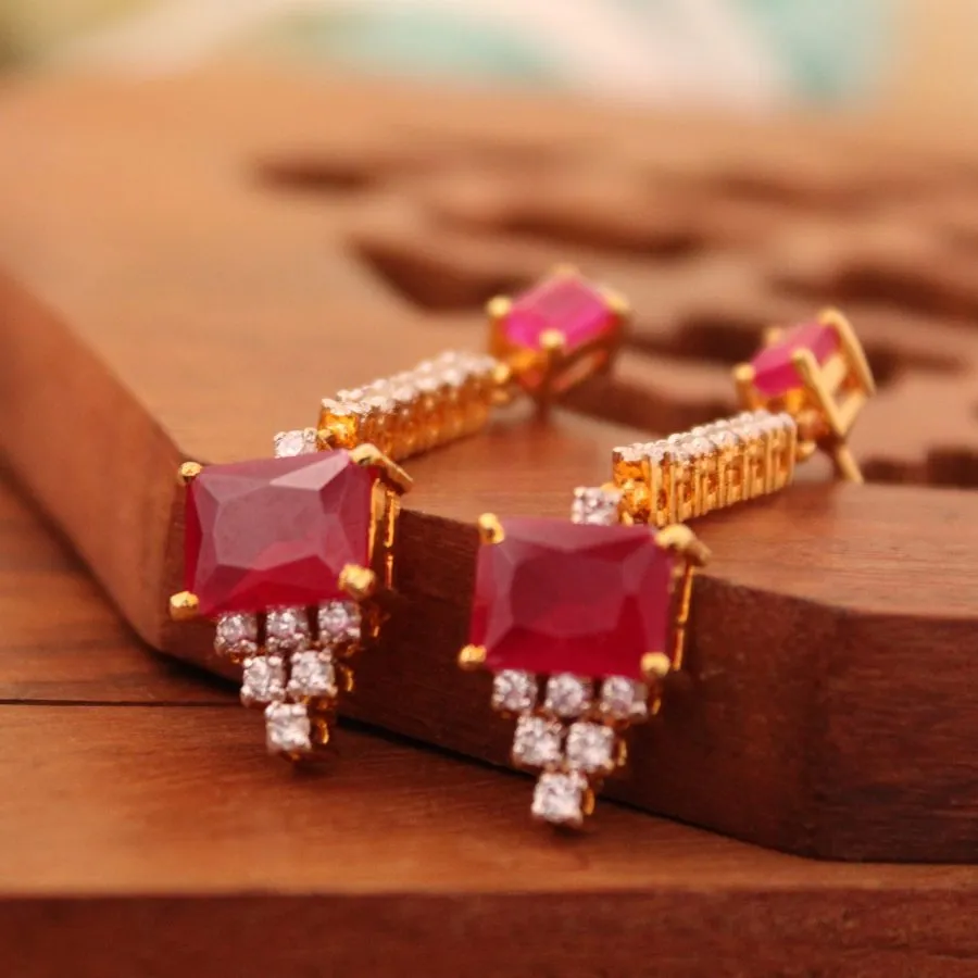 Earrings with Chetum and Zircons