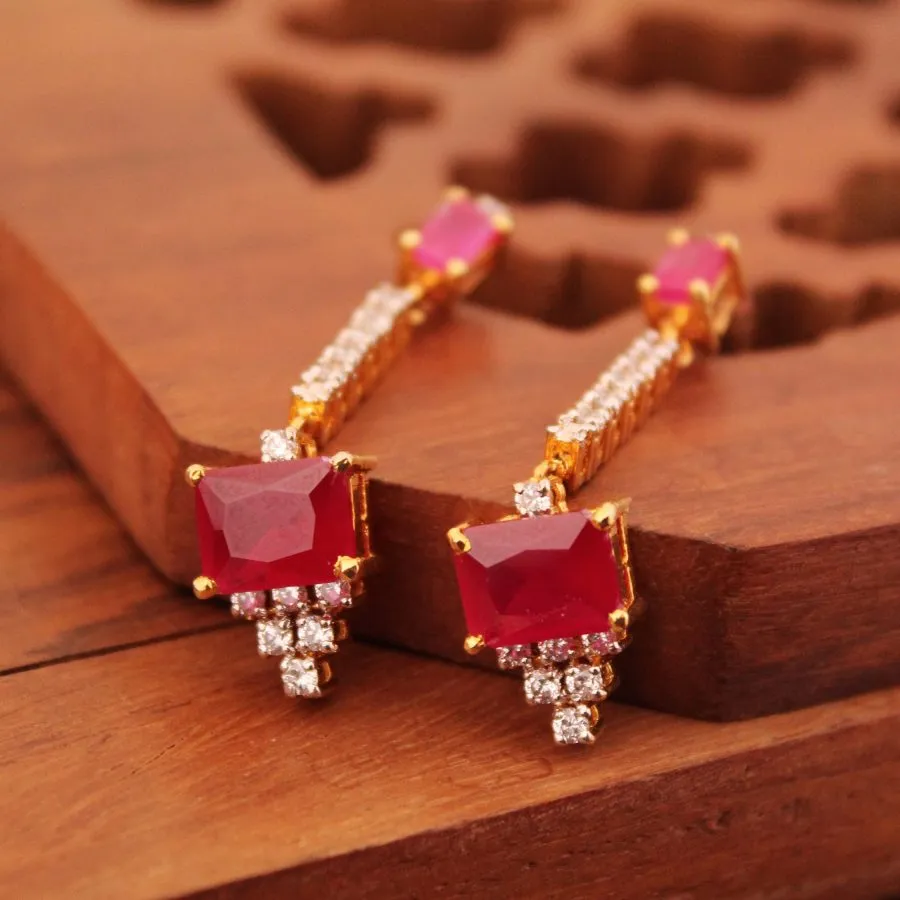 Earrings with Chetum and Zircons