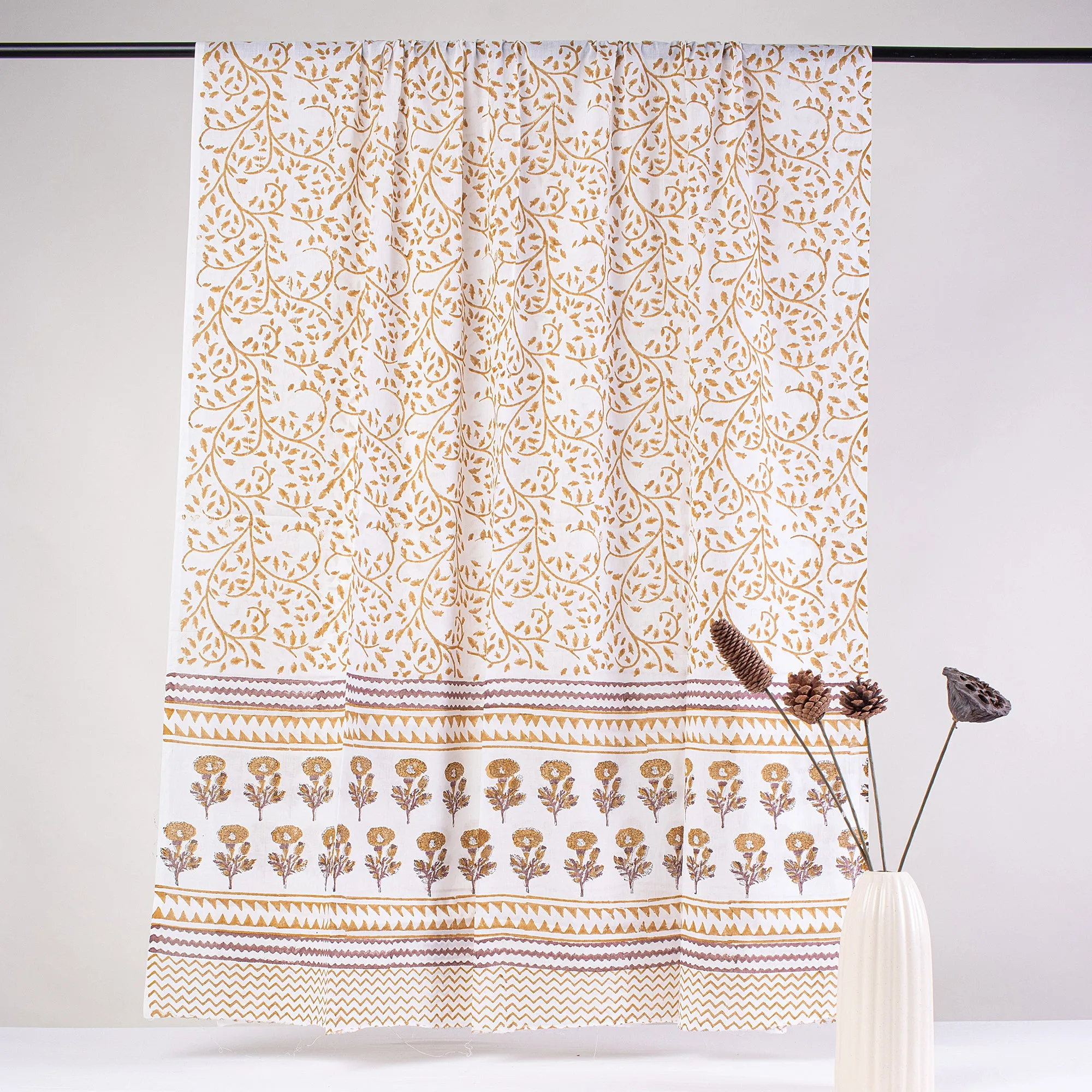 Floral Unstitched Suit Material With Dupatta