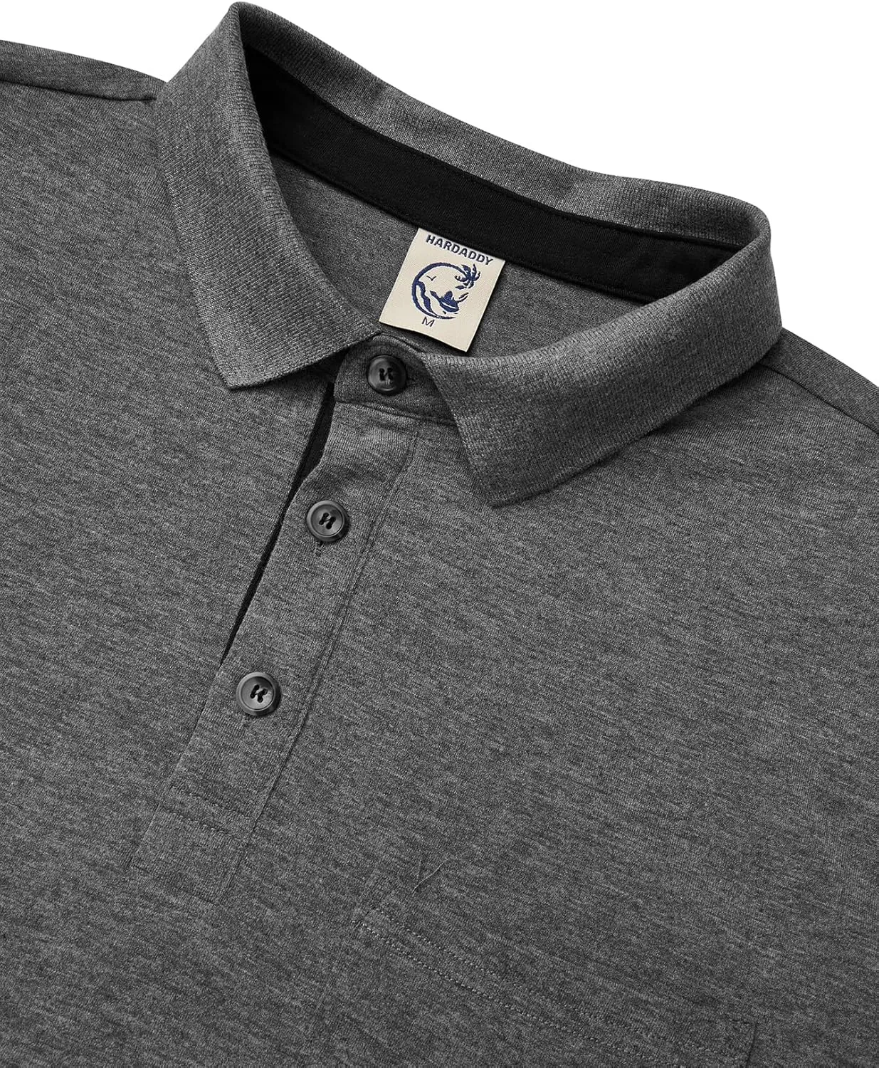Hardaddy Men's Casual Polo Shirt with Pocket Contrast Color Short Sleeve Business Work Shirts Summer Tees Top Shirt