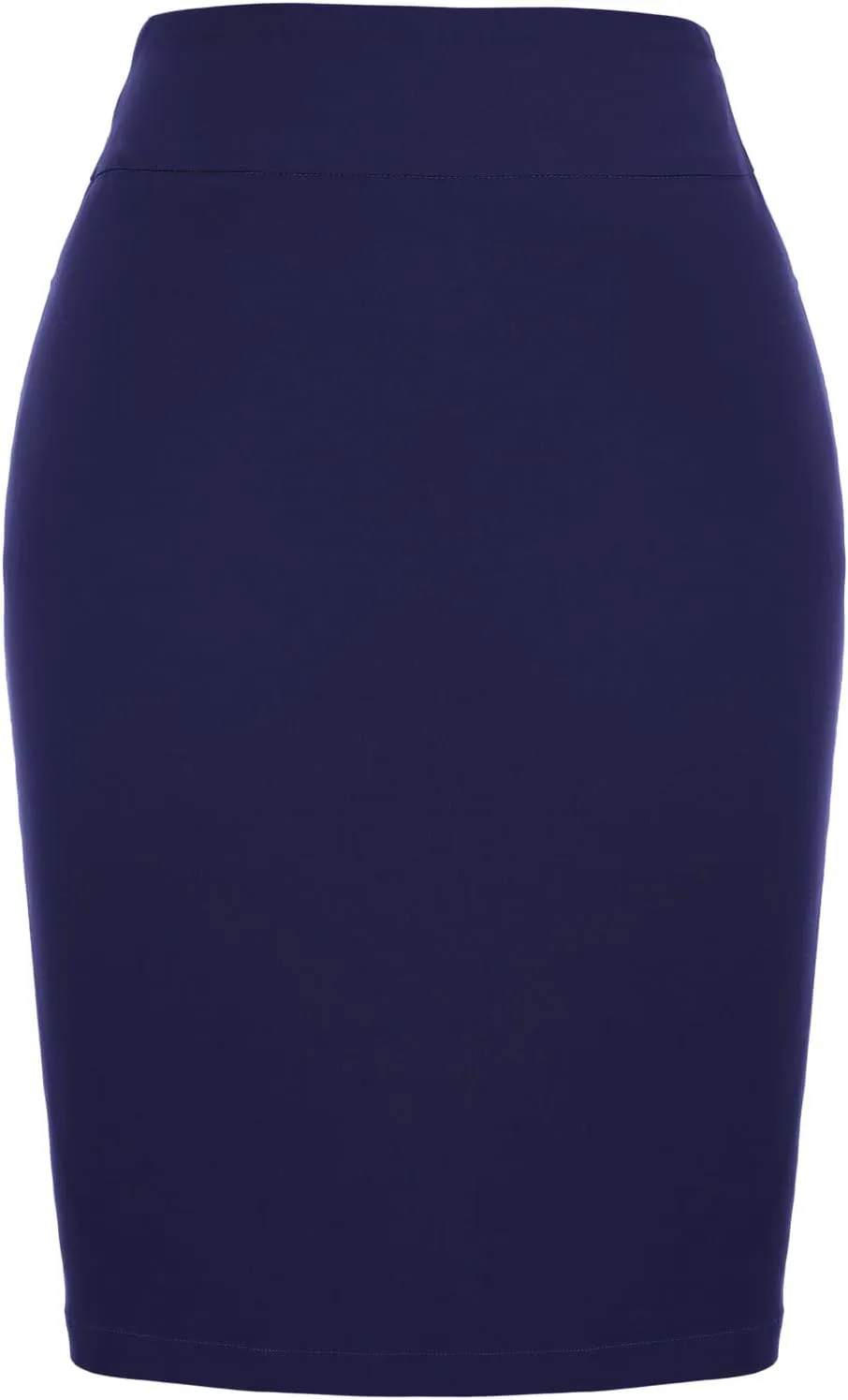 Kate Kasin Women's Stretch Knee Length Pencil Skirts High Waisted Slim Fit Business Casual Skirt