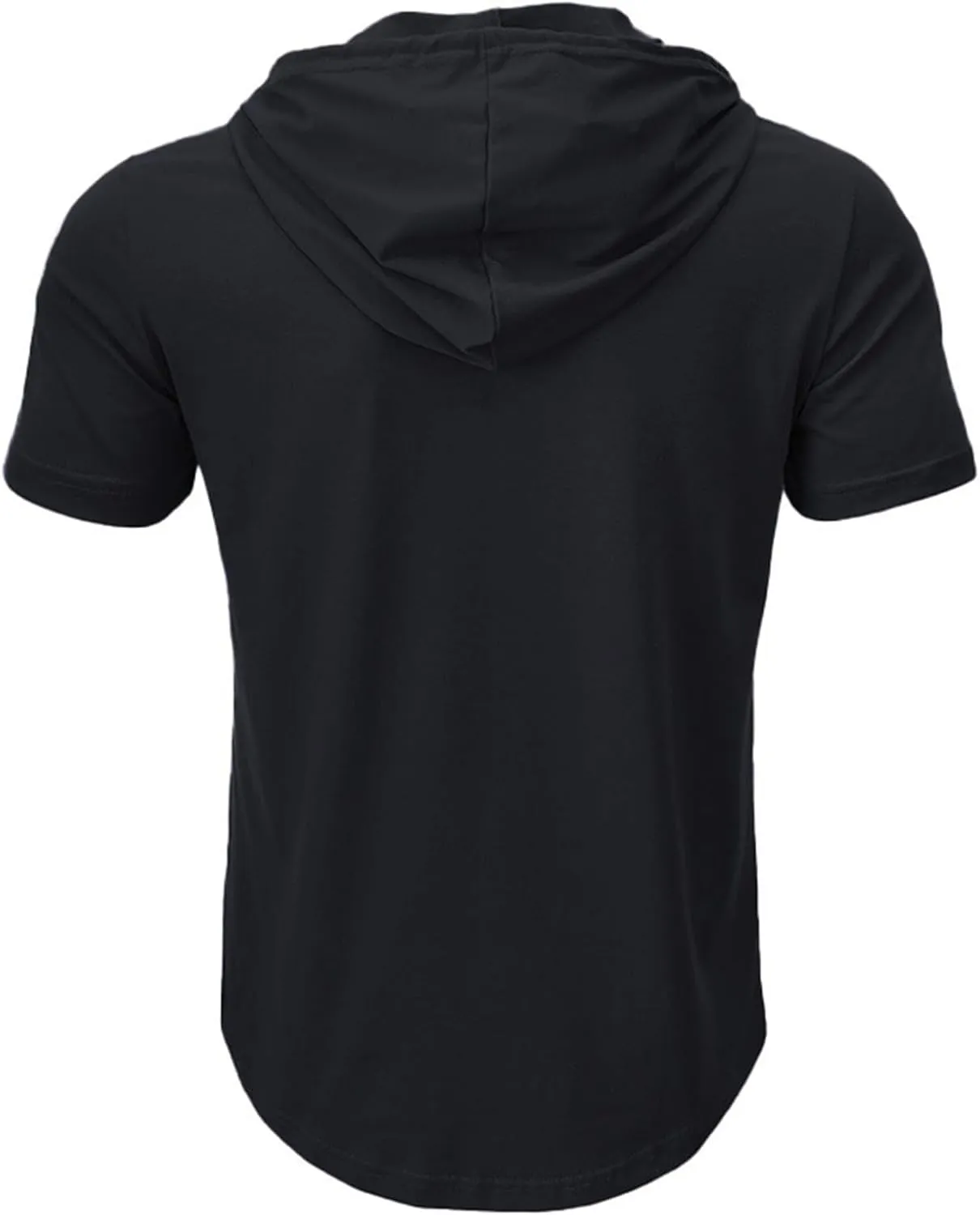 Mens Hoodies T-Shirts Fashion Short Sleeve Sweatshirts Athletic Lightweight Pullover Casual Solid Color Summer Blouse