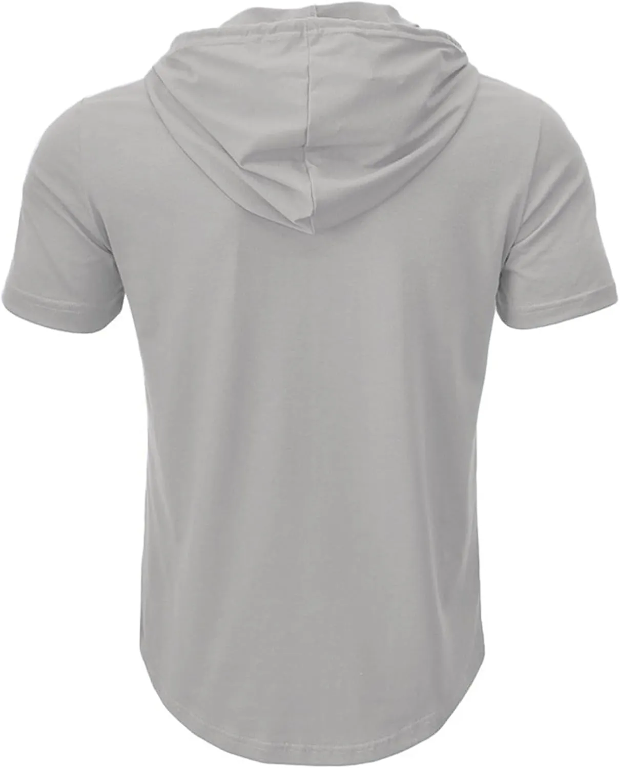 Mens Hoodies T-Shirts Fashion Short Sleeve Sweatshirts Athletic Lightweight Pullover Casual Solid Color Summer Blouse