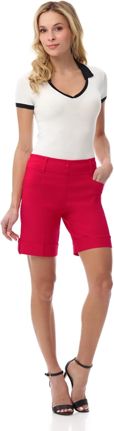 Rekucci Women's Ease Into Comfort 8 inch Chic Urban Short