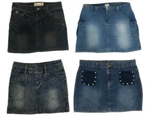 Retro Chic: Vintage Y2K Denim Mini Skirt 🌟🔥(S-187)