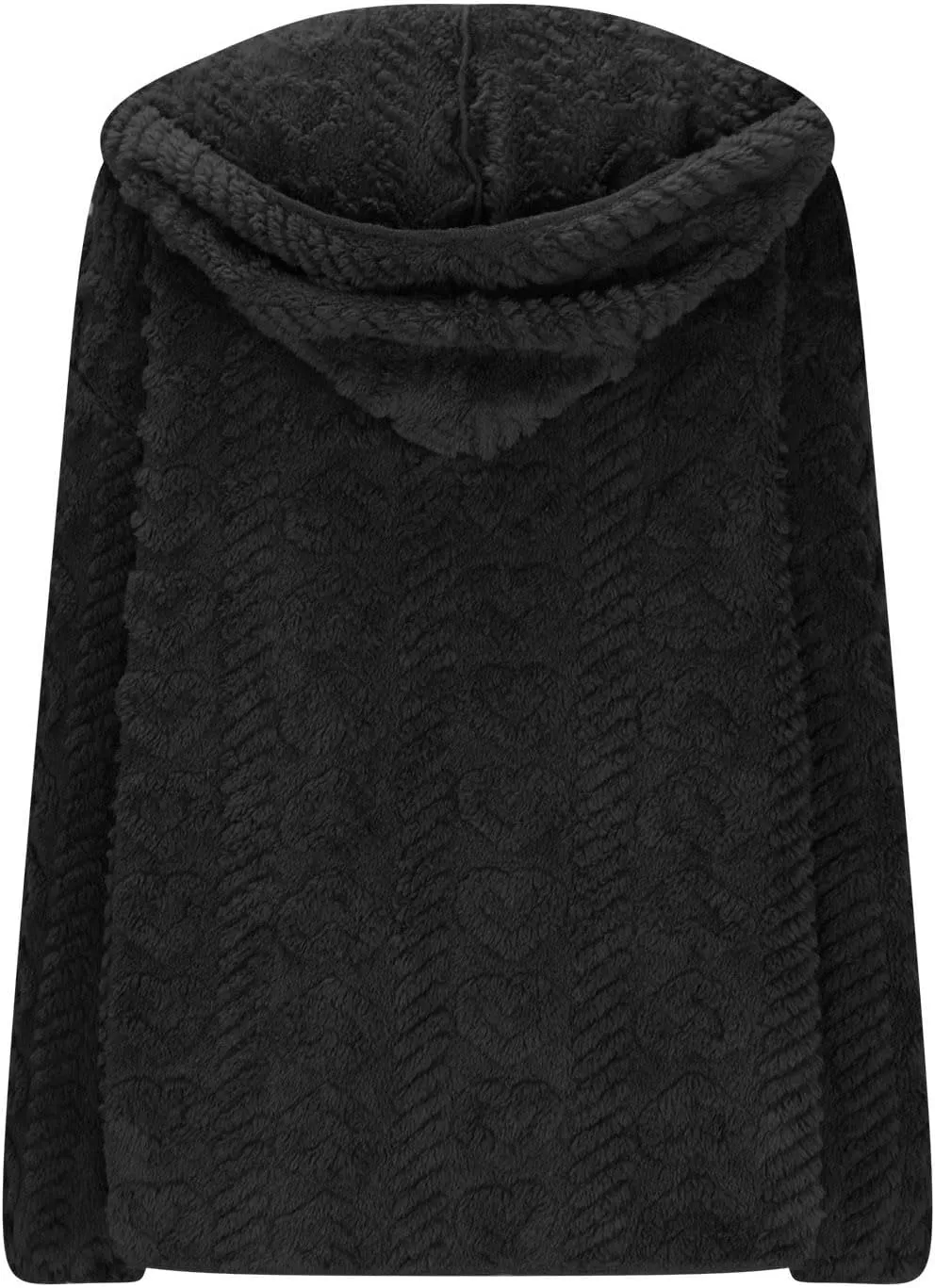 Sherpa Jacket Women Teddy Bear Fleece Jacket Oversized Open Front Hooded Cardigan Fuzzy Sweater Coats with Pockets