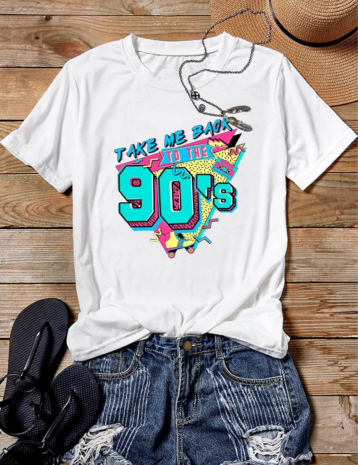 Take Me Back to The 90s Tshirt Women 90s Outfit Tee Vintage 90s Shirt Short Sleeve Birthday Party Gift Tops Tee