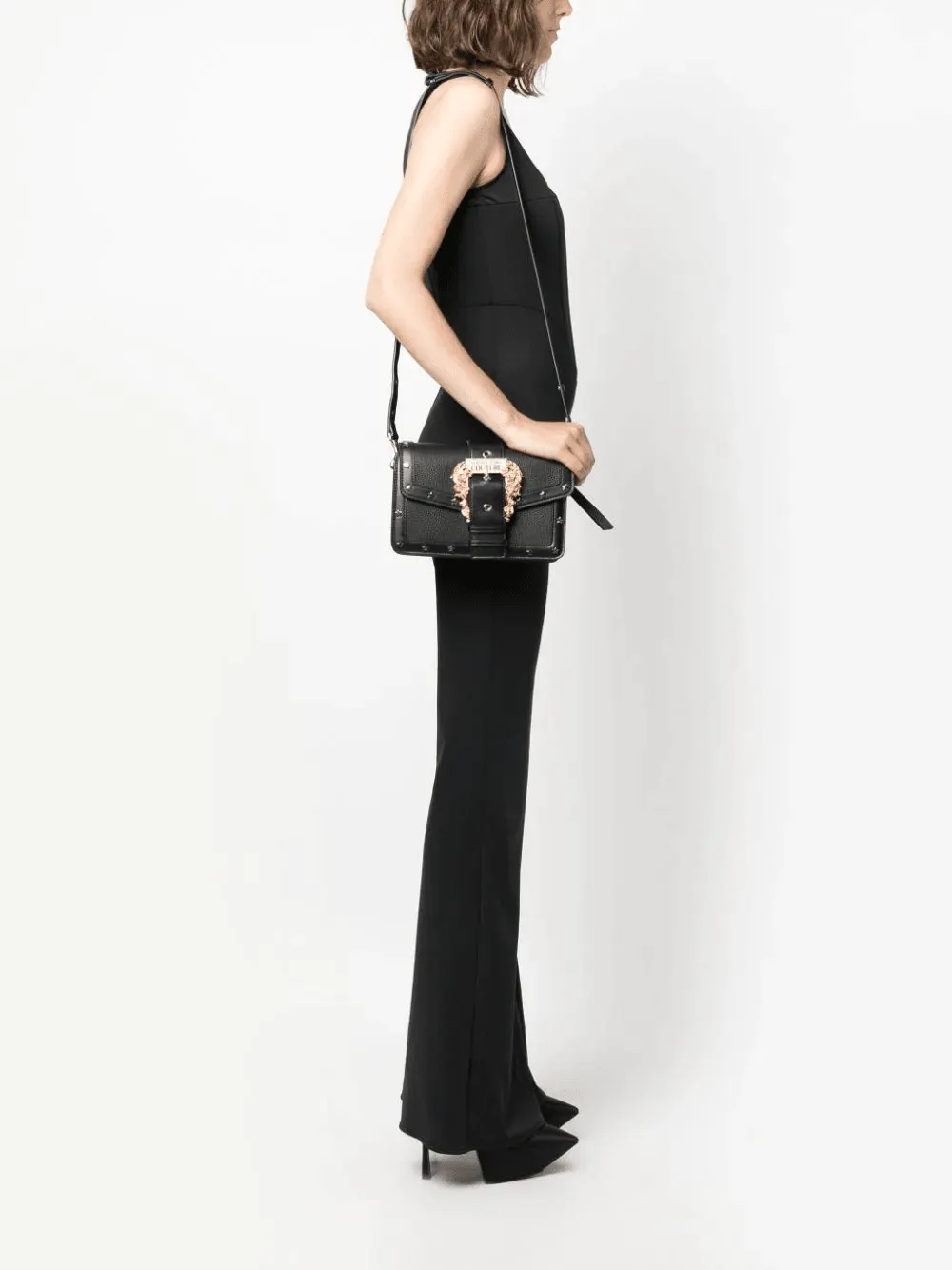 VERSACE JEANS COUTURE BAROQUE BLK STARS BAG