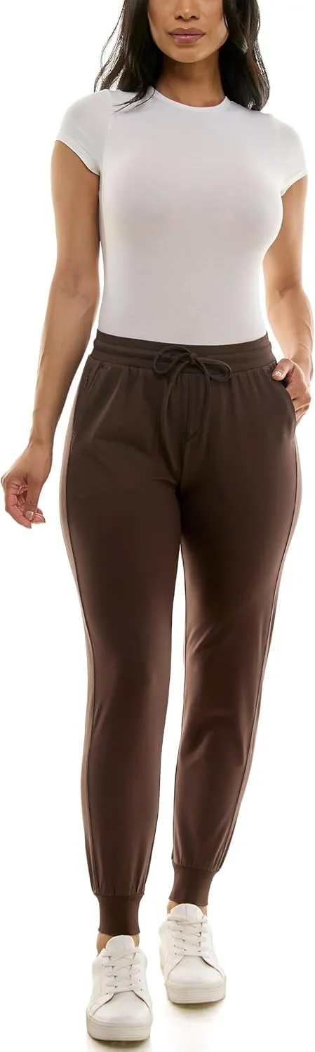 Zac & Rachel Women's Pull on Jogger Pant with Tie Front and Side Pockets