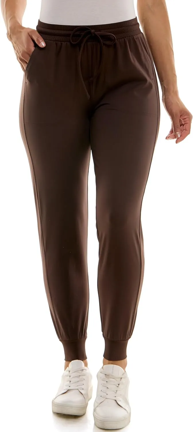 Zac & Rachel Women's Pull on Jogger Pant with Tie Front and Side Pockets