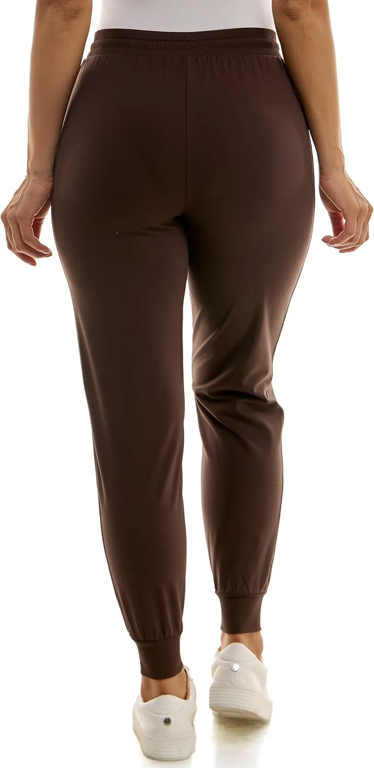Zac & Rachel Women's Pull on Jogger Pant with Tie Front and Side Pockets