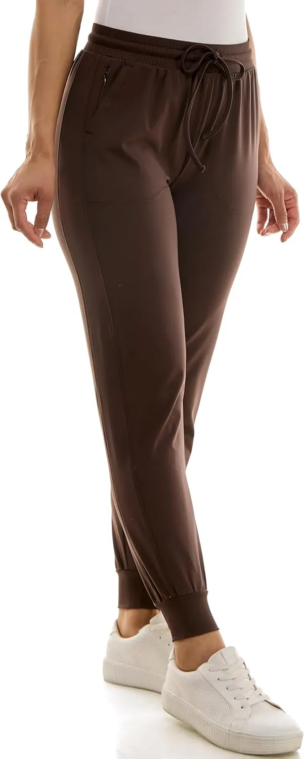 Zac & Rachel Women's Pull on Jogger Pant with Tie Front and Side Pockets