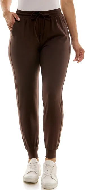 Zac & Rachel Women's Pull on Jogger Pant with Tie Front and Side Pockets