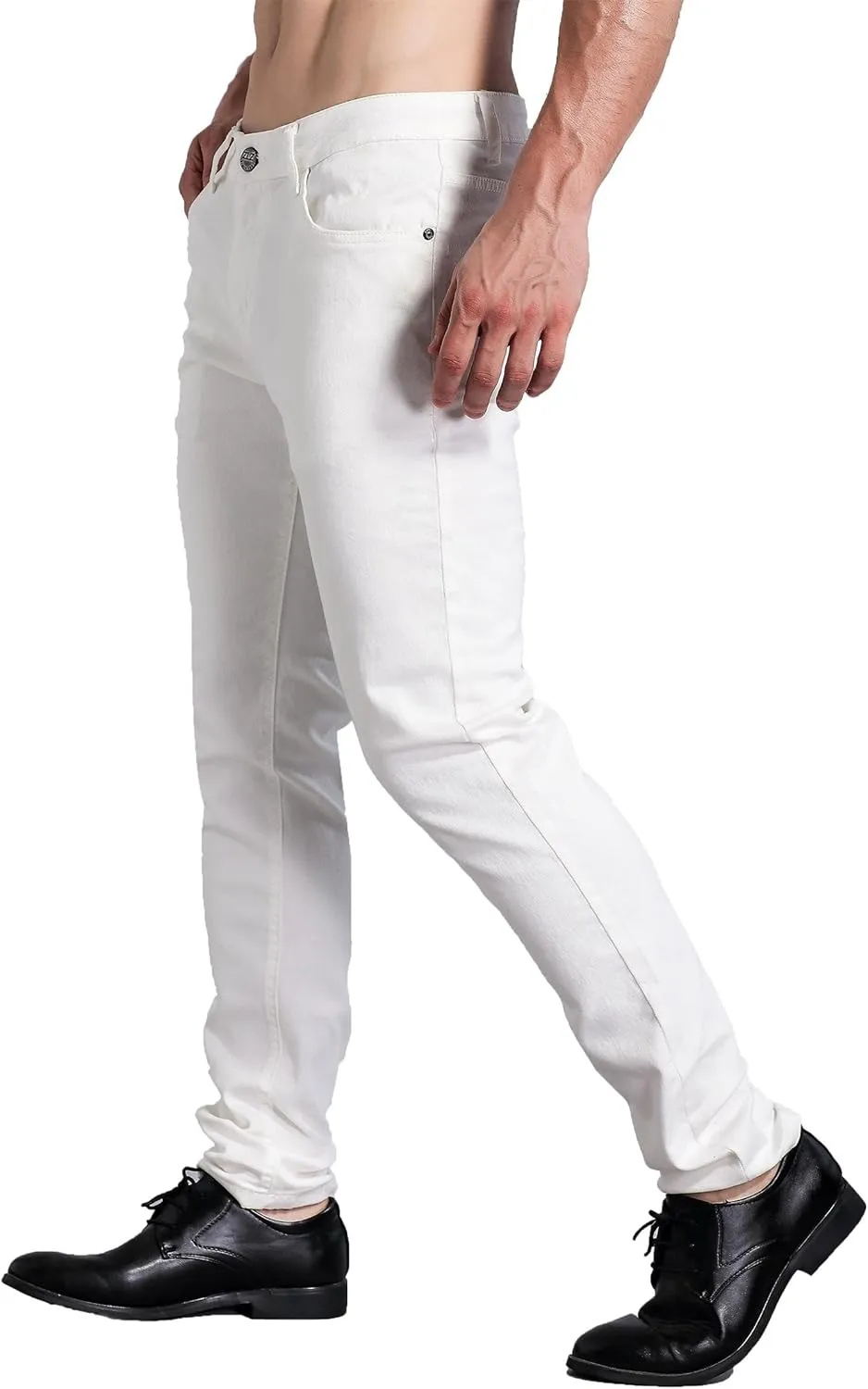 ZLZ Jeans Pants Slim Fit, Younger-Looking Fashionable Colorful Comfy Stretch Jeans Pants for Men, Skinny Jeans Stretch Fit 