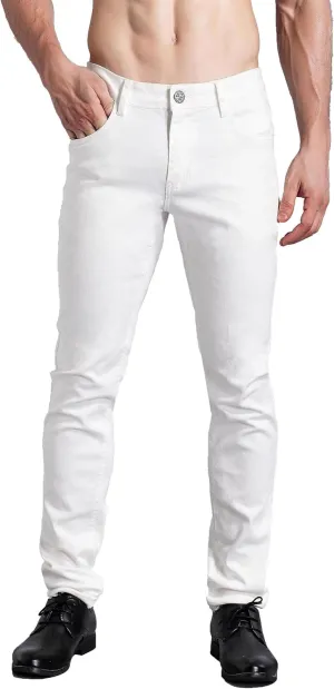 ZLZ Jeans Pants Slim Fit, Younger-Looking Fashionable Colorful Comfy Stretch Jeans Pants for Men, Skinny Jeans Stretch Fit 